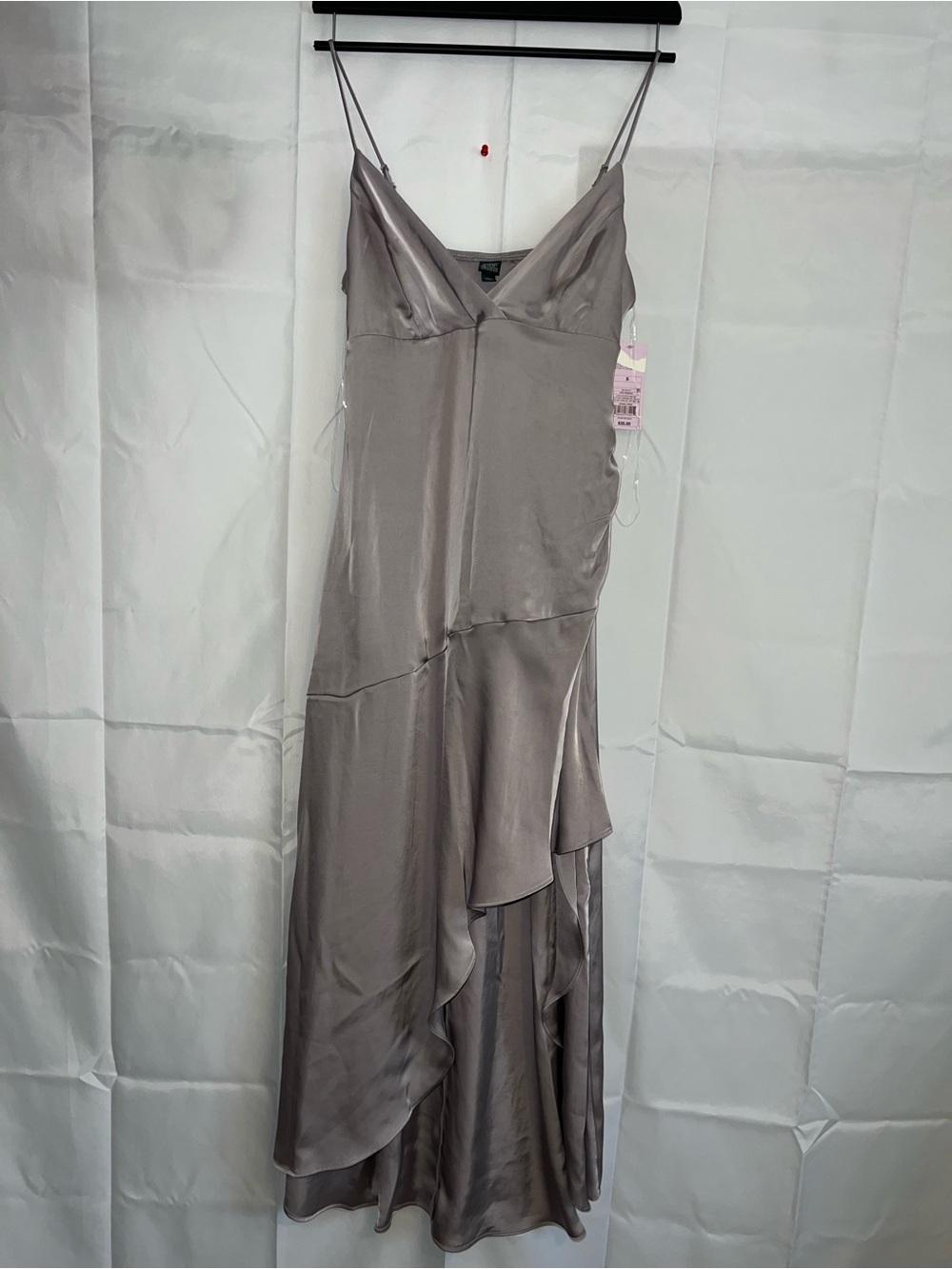 wild fable Satin Slip Maxi Dress in Silver